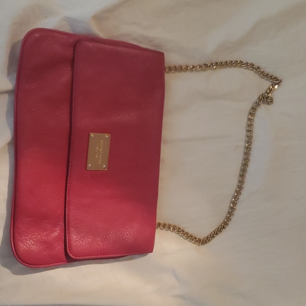 Michael Kors clutch with gold straps